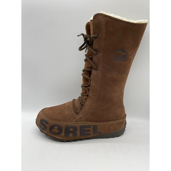 Sorel Shila Women's Size 7 Brown Suede Leather Fur Waterproof Boots, NL1536-256 - Picture 3 of 13